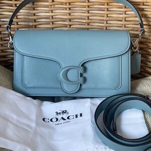 Coach Tabby 26 Aquamarine Light Blue Leather Shoulder/ Crossbody Bag